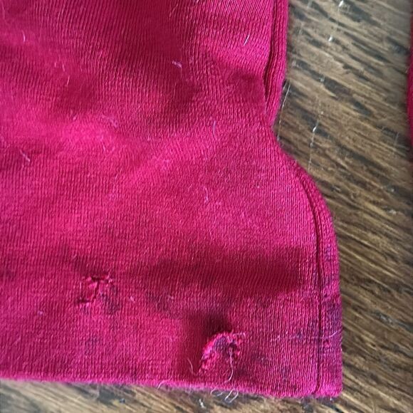 Vintage 70s Cinderella girls red acrylic/polyester wide leg pull on pants - Picture 9 of 11